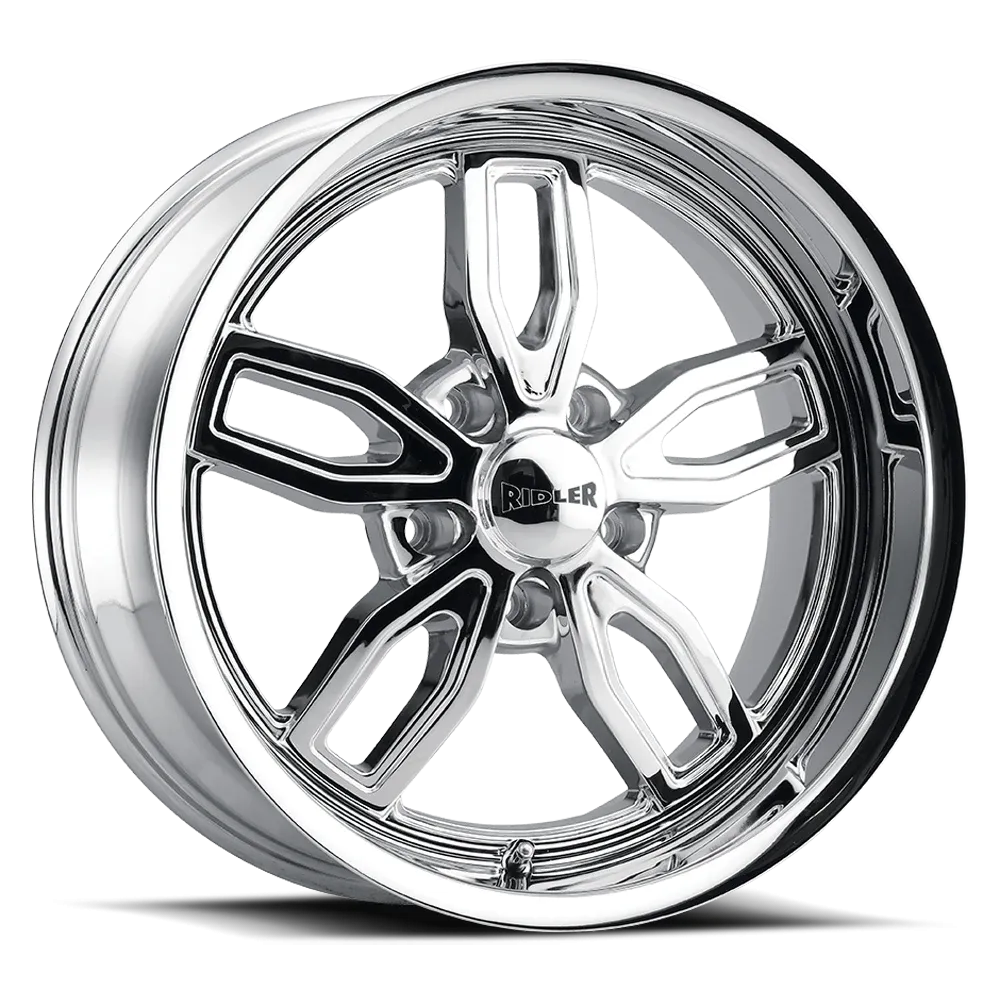 RIDLER 608 GLOSS GREY MILLED 18X8 GLOSS GREY/MACHINED LIP